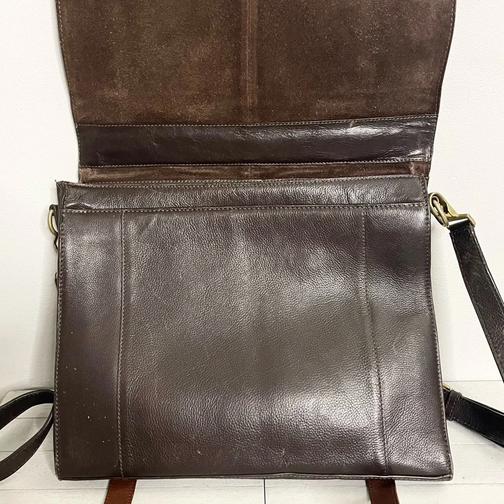 HIDESIGN Leather Briefcase Messenger Shoulder Bag Laptop Satchel